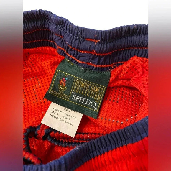 Vintage Speedo Olympic Collection Atlanta 1996 USA Swim Trunks - Picture 6 of 6